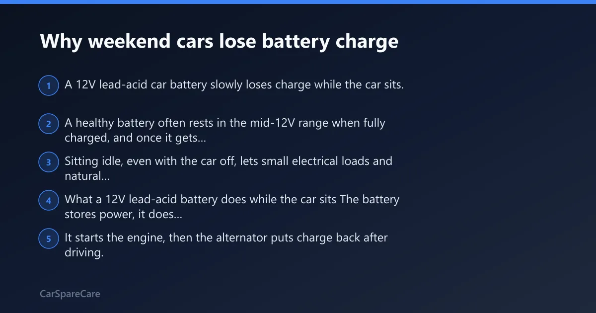 Steps: Why weekend cars lose battery charge