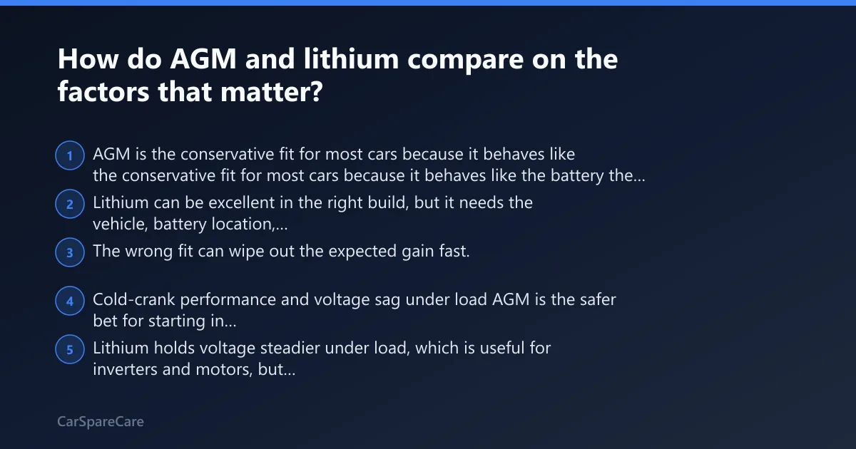 Steps: How do AGM and lithium compare on the factors that matter?