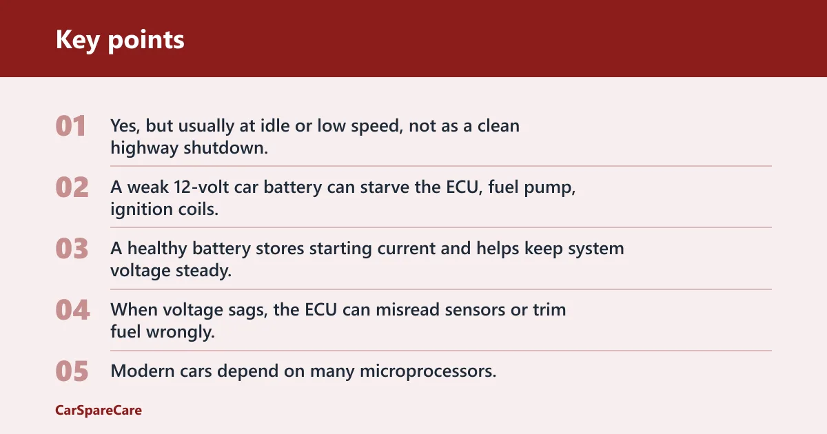 Key points: Can a bad battery cause stalling?