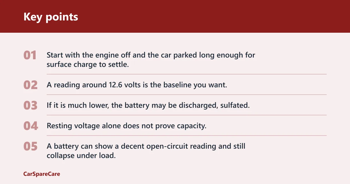 Key points: What voltage should you see?