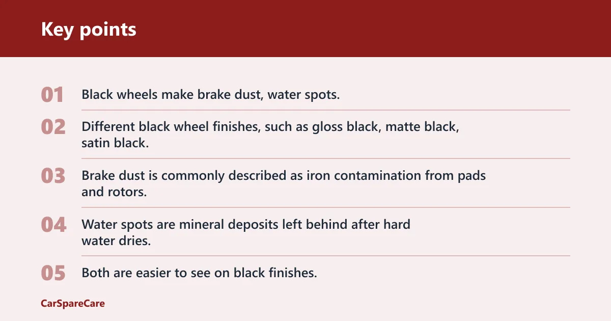 Key points: Why black wheels need different care