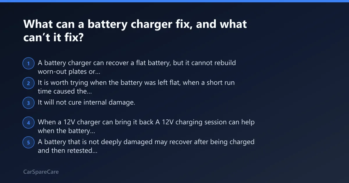 Steps: What can a battery charger fix, and what can’t it fix?