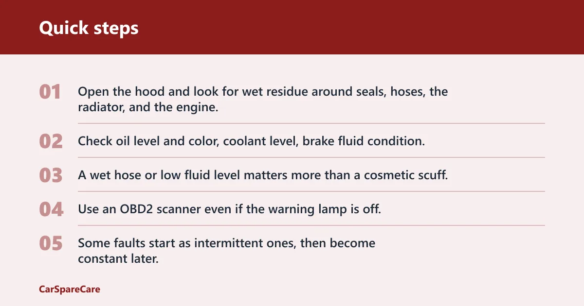 Quick steps: What should you check first?