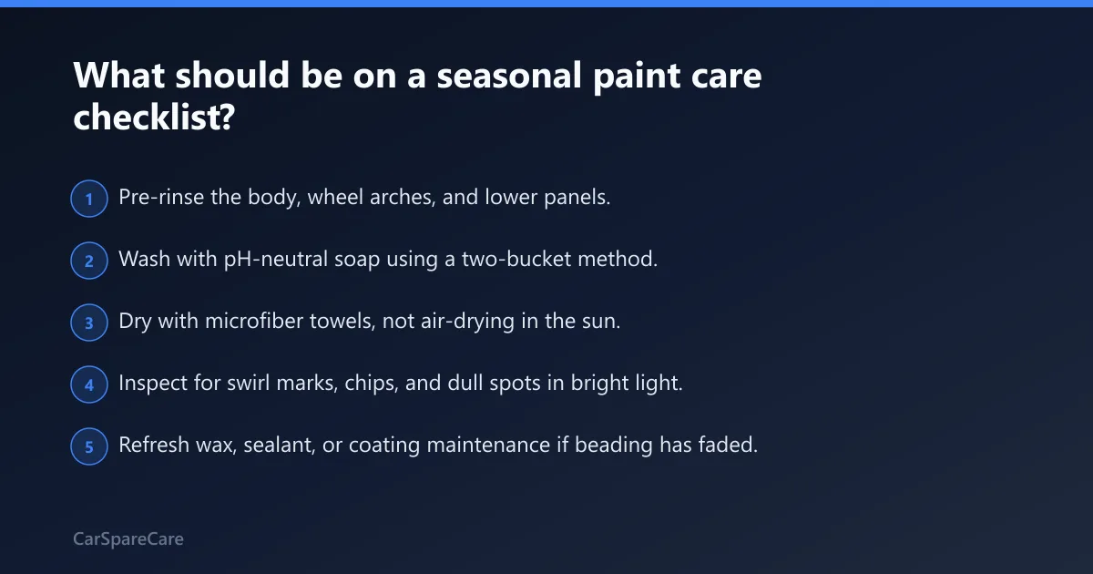 Steps: What should be on a seasonal paint care checklist?