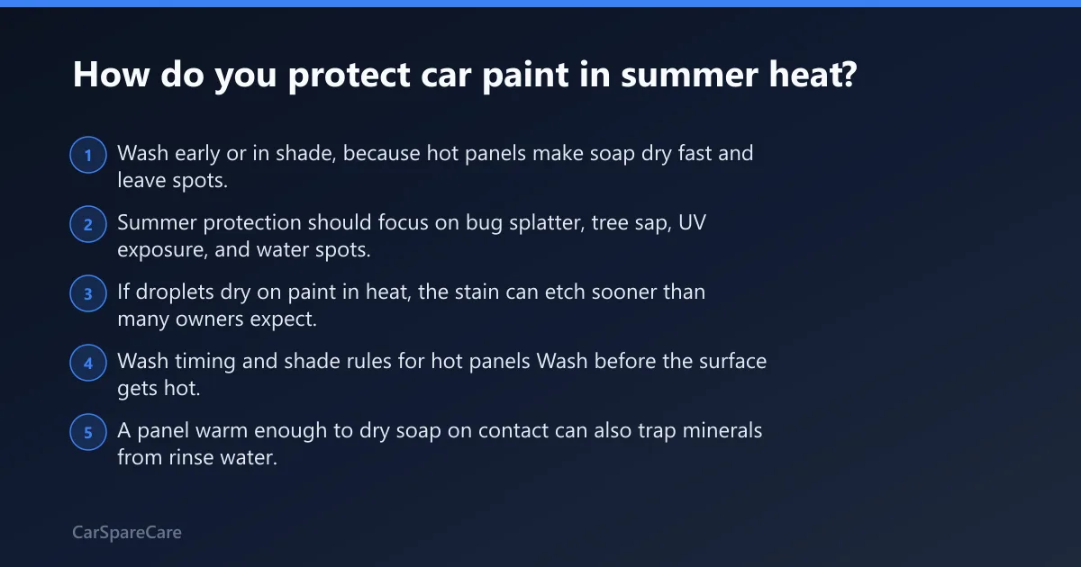 Steps: How do you protect car paint in summer heat?