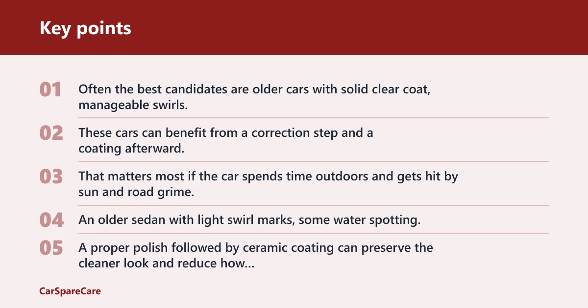 Key points: Is ceramic coating worth it on an older car?