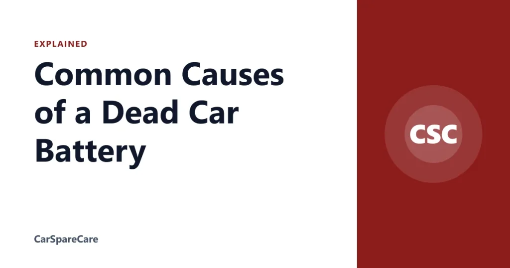 Common Causes of a Dead Car Battery