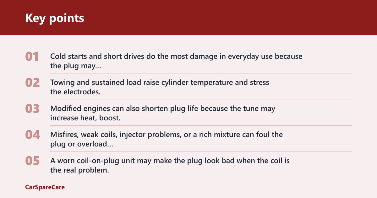 Key points: What shortens platinum spark plug life?