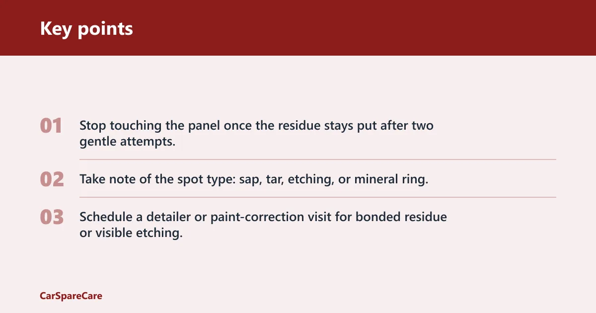 Key points: If that didn't work, seek detailing help
