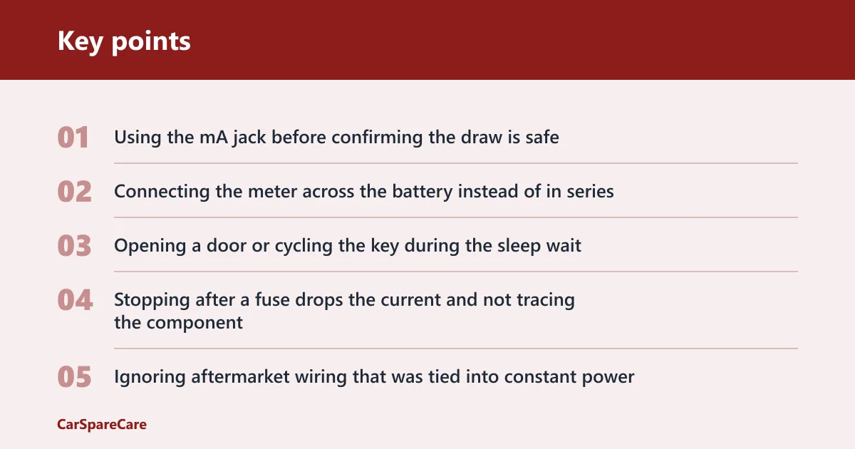 Key points: Common mistakes