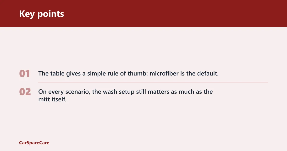 Key points: Which wash mitt should you buy?