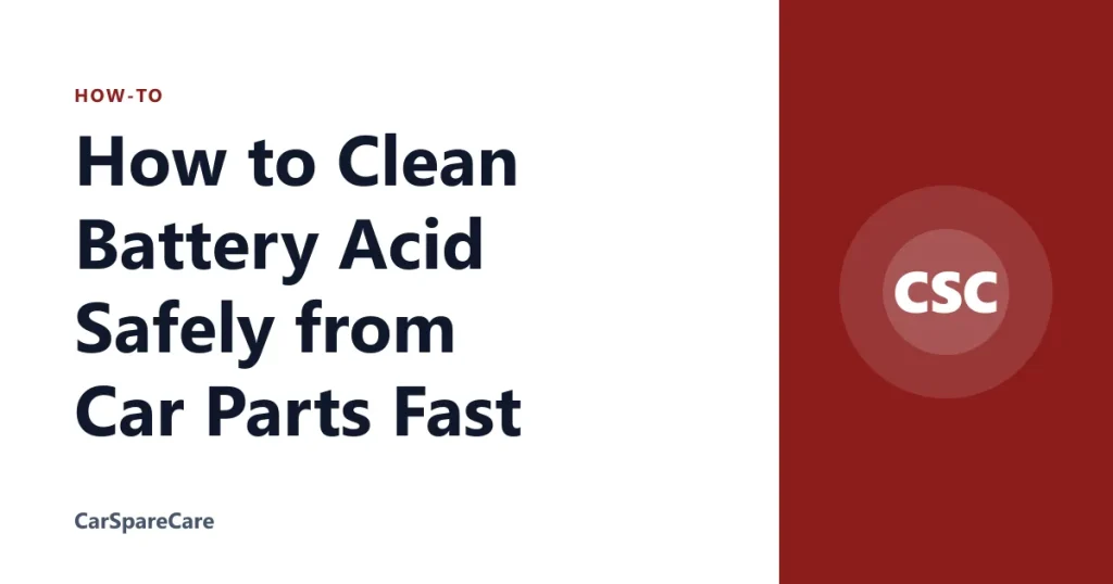 How to Clean Battery Acid Safely from Car Parts Fast