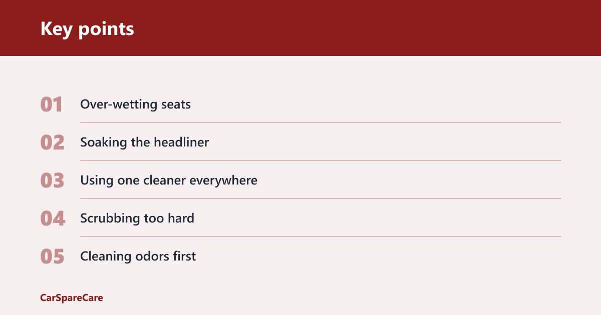 Key points: Common mistakes