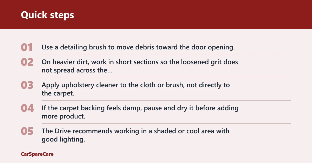 Quick steps: How do you clean car carpet without a vacuum?