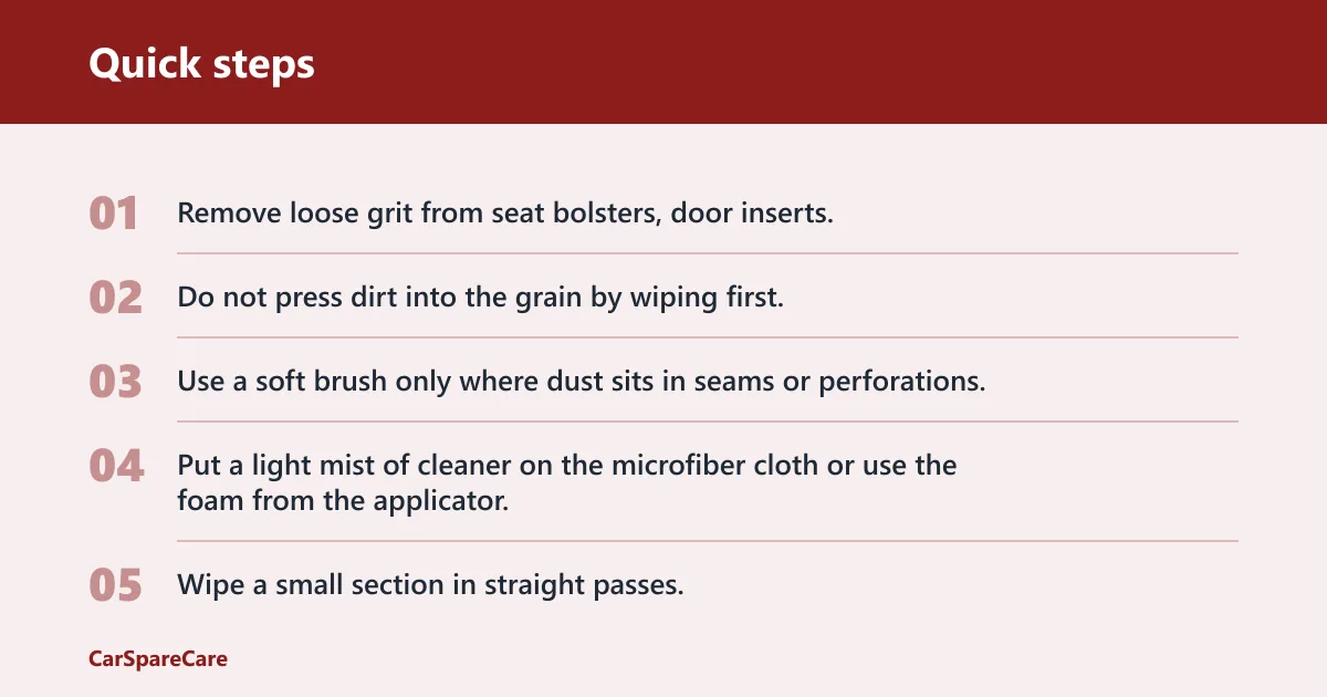 Quick steps: How do you clean leather trim without drying it out?