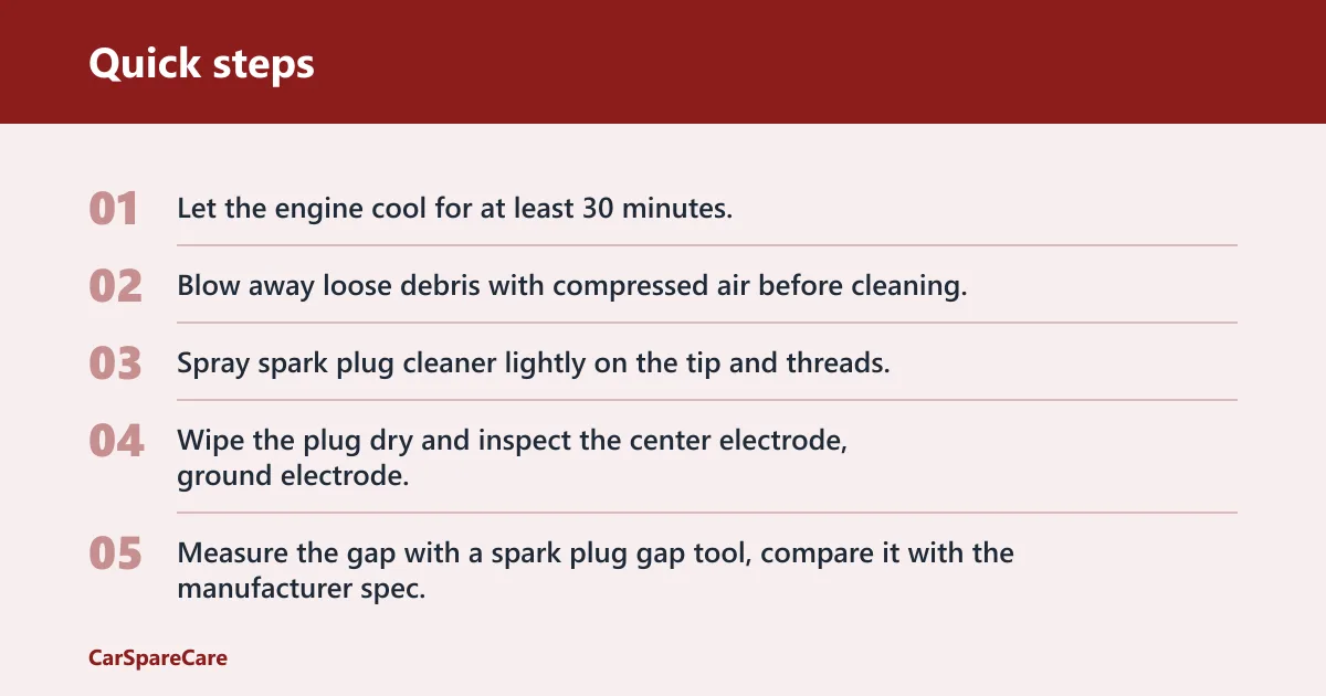 Quick steps: How to clean spark plugs step by step