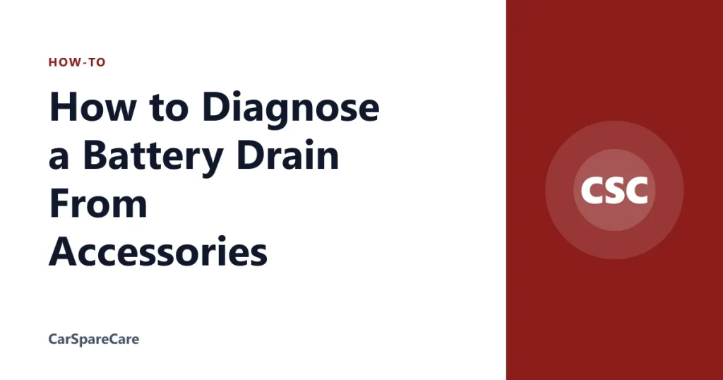 How to Diagnose a Battery Drain From Accessories