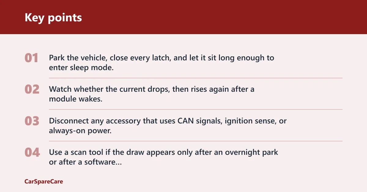 Key points: How do I tell if an accessory keeps modules awake?