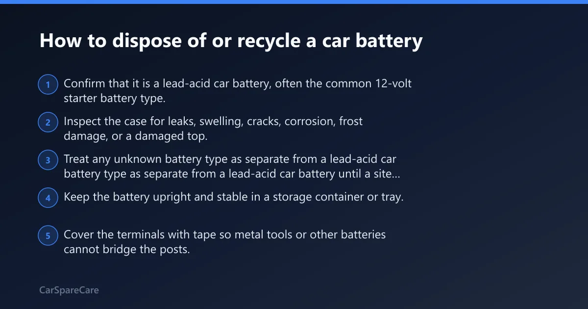 Steps: How to dispose of or recycle a car battery