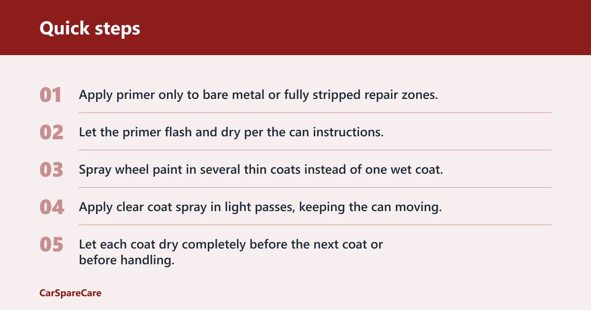 Quick steps: How to apply primer, paint, and clear coat