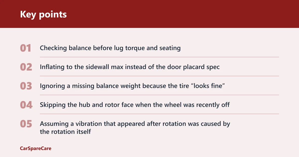 Key points: Common mistakes