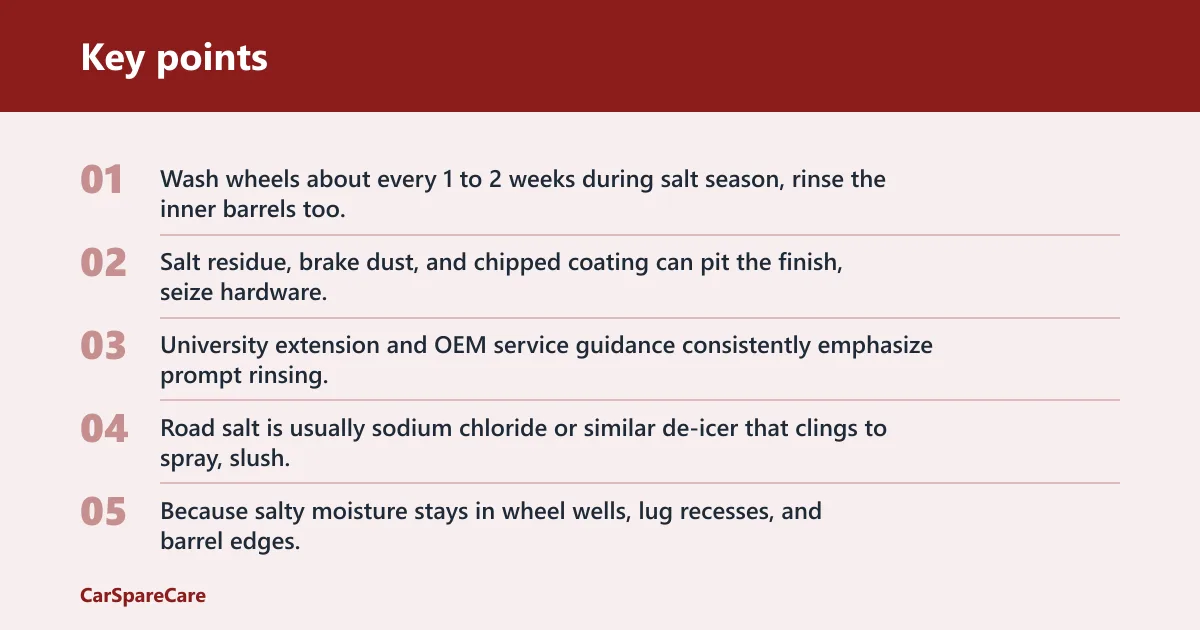 Key points: How winter salt attacks wheels