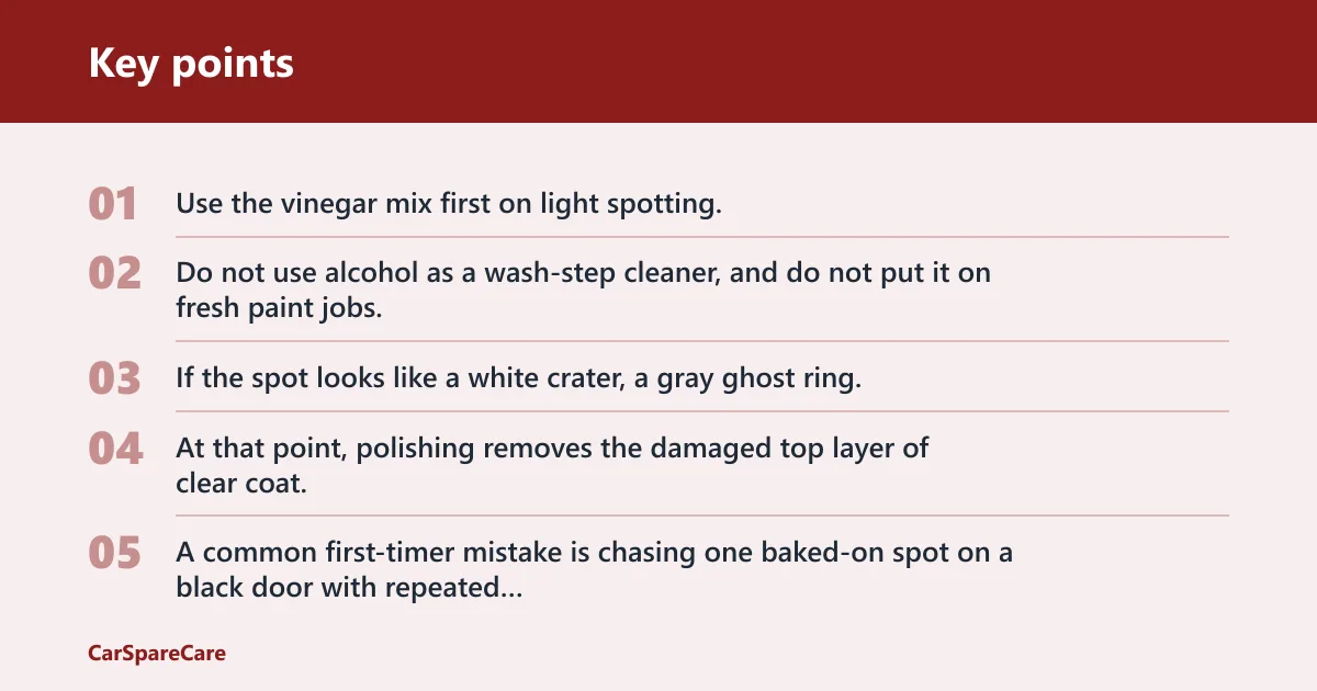 Key points: What if the spots are baked on?