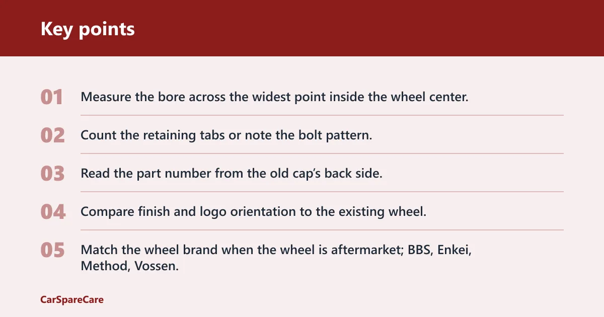 Key points: How do you know the new cap will fit?