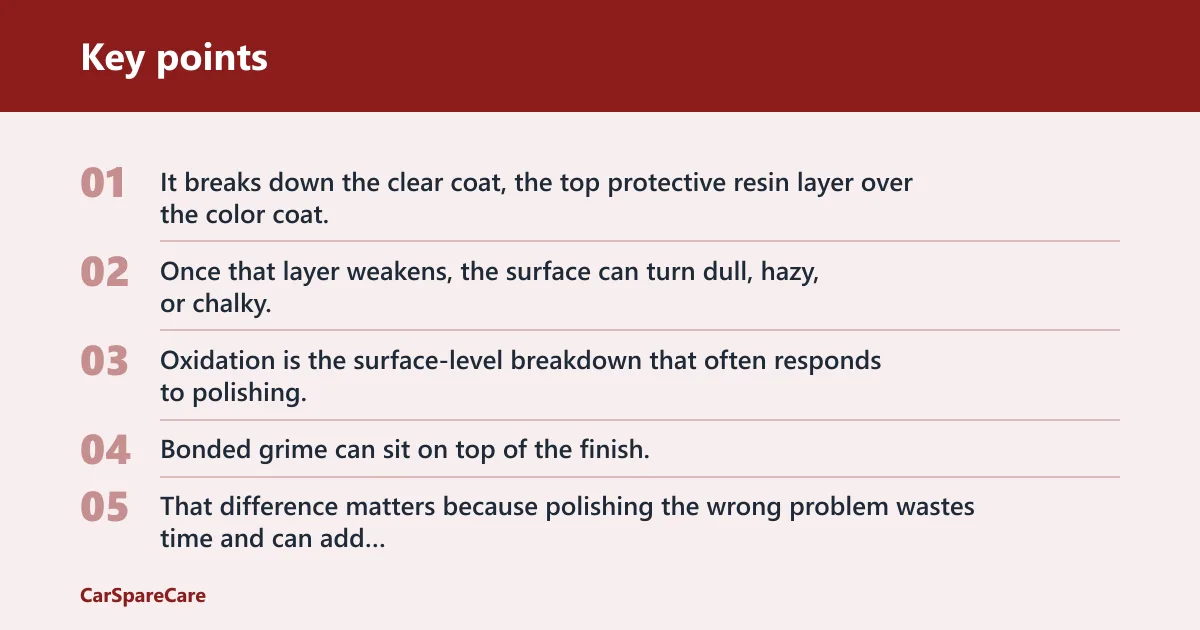 Key points: Why outside parking fades paint