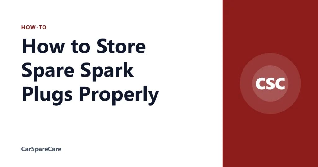 How to Store Spare Spark Plugs Properly
