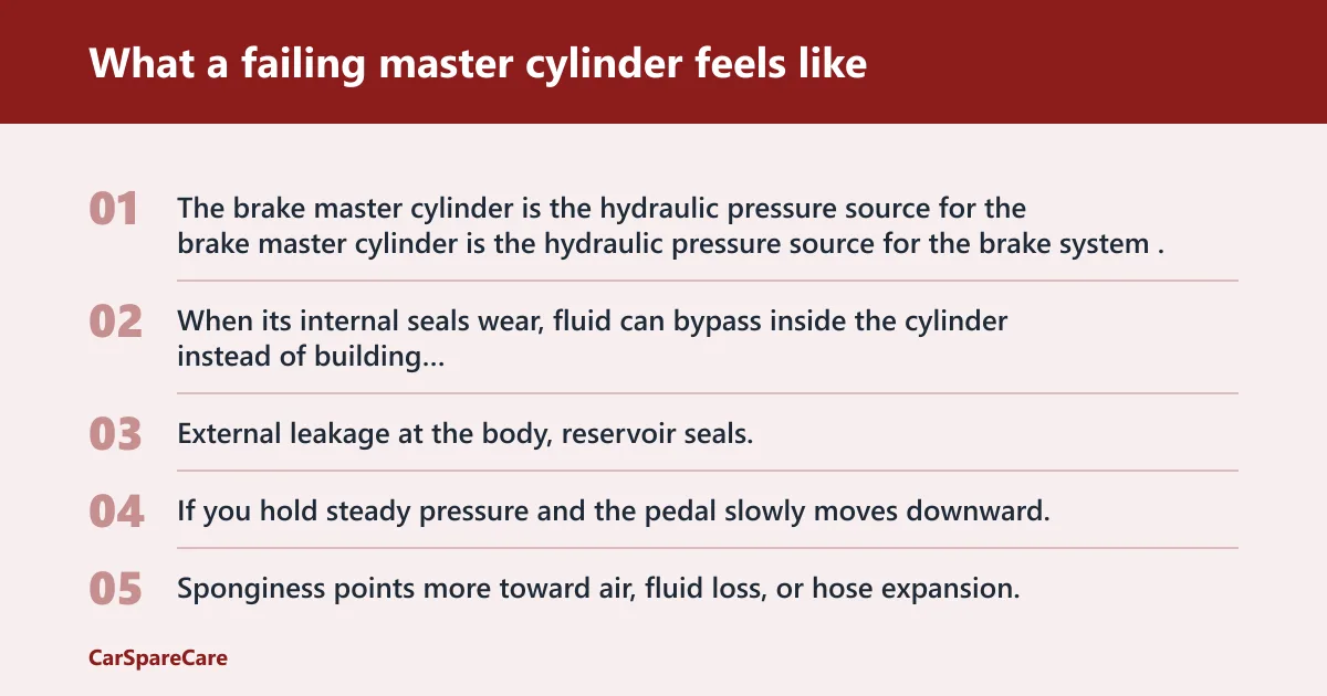 Steps: What a failing master cylinder feels like