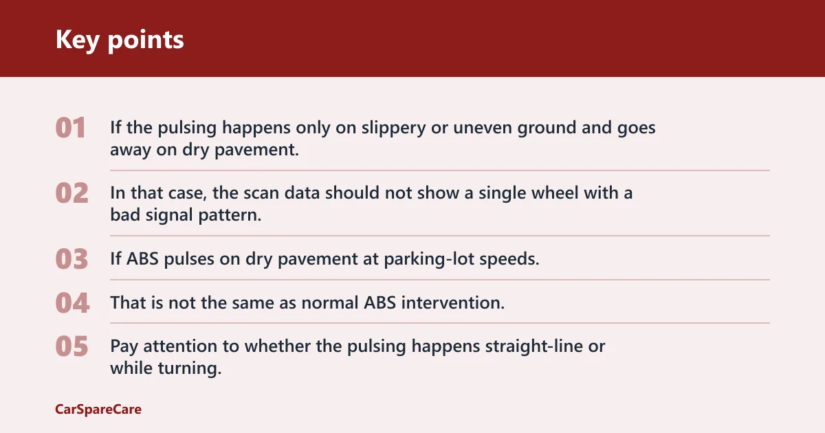 Key points: Why does ABS activate at low speeds?