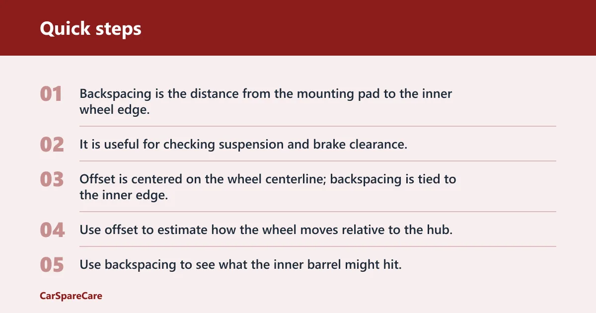 Quick steps: How do offset and width change fitment?