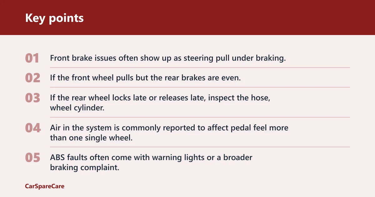 Key points: How do you tell hose collapse from caliper drag?
