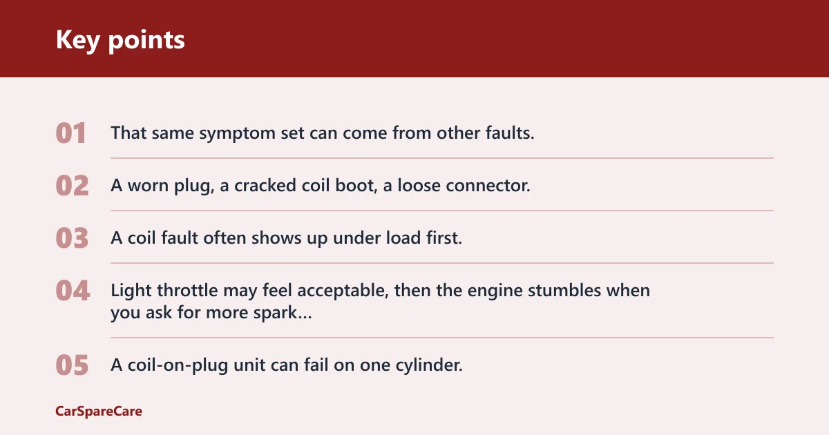 Key points: What a bad ignition coil feels like