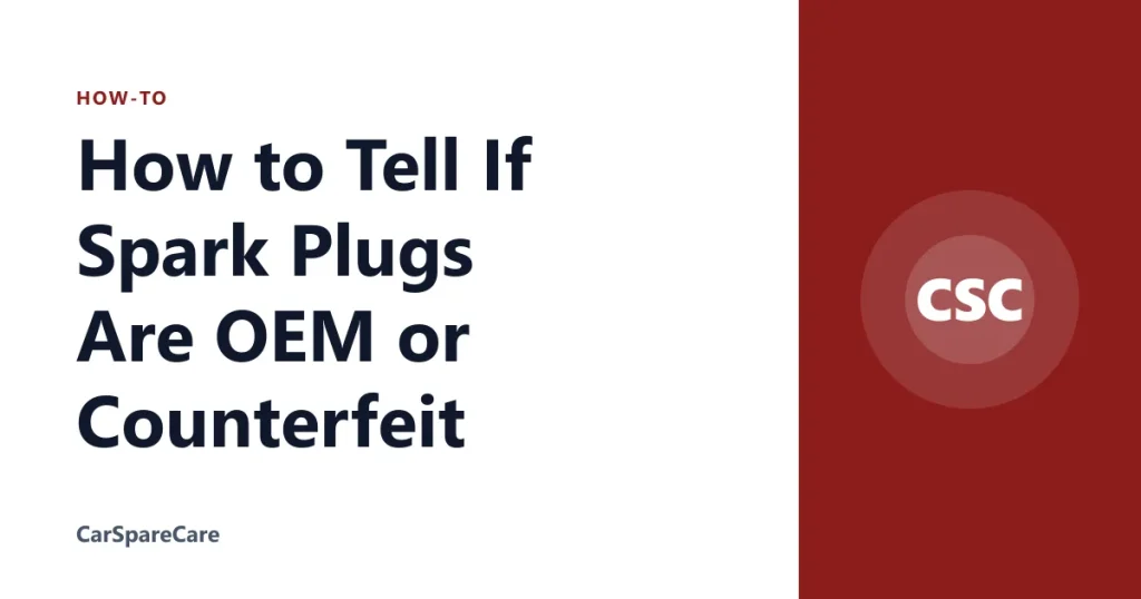 How to Tell If Spark Plugs Are OEM or Counterfeit
