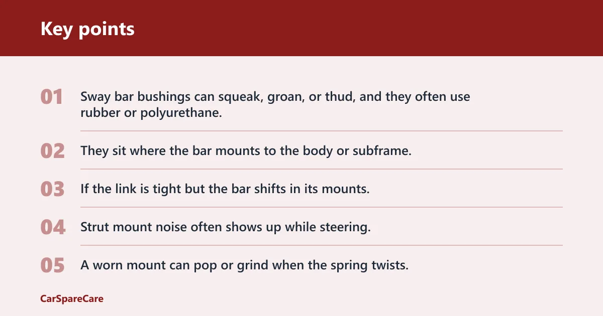 Key points: What else can sound like a bad link?