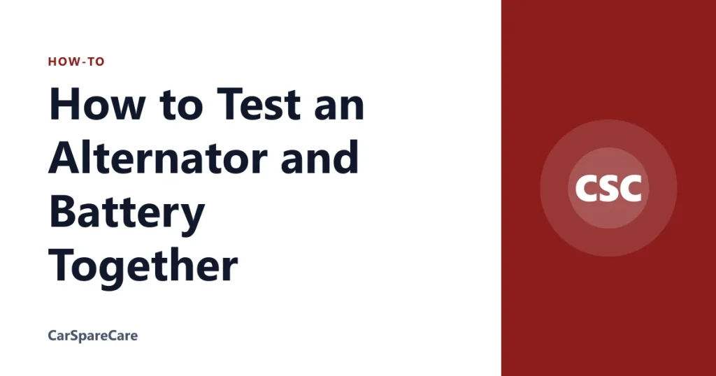 How to Test an Alternator and Battery Together