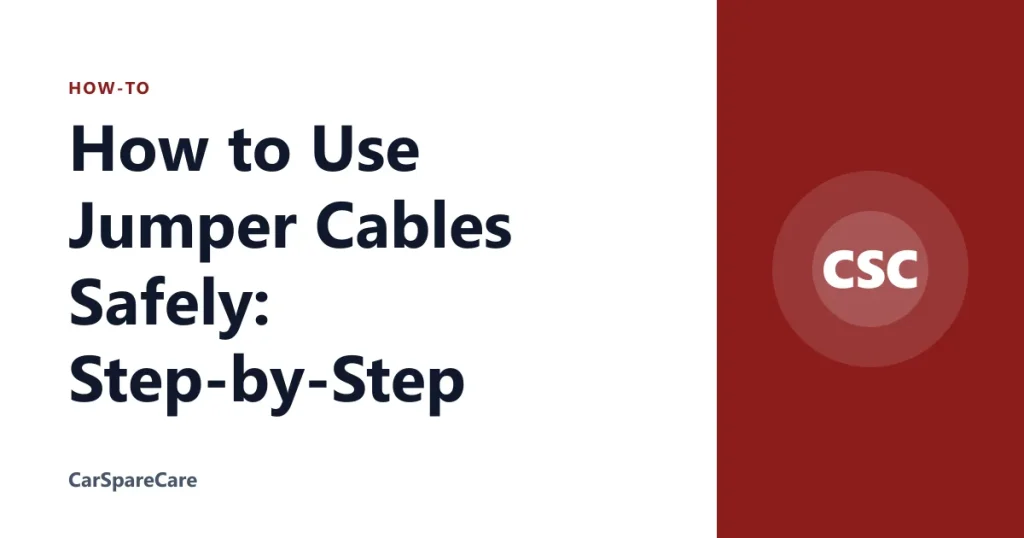 How to Use Jumper Cables Safely: Step-by-Step