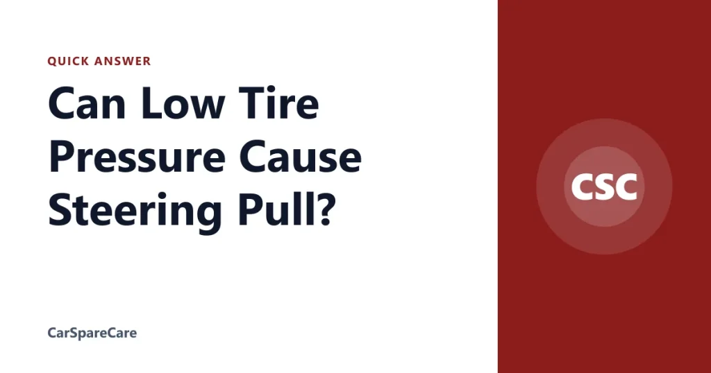 Can Low Tire Pressure Cause Steering Pull?