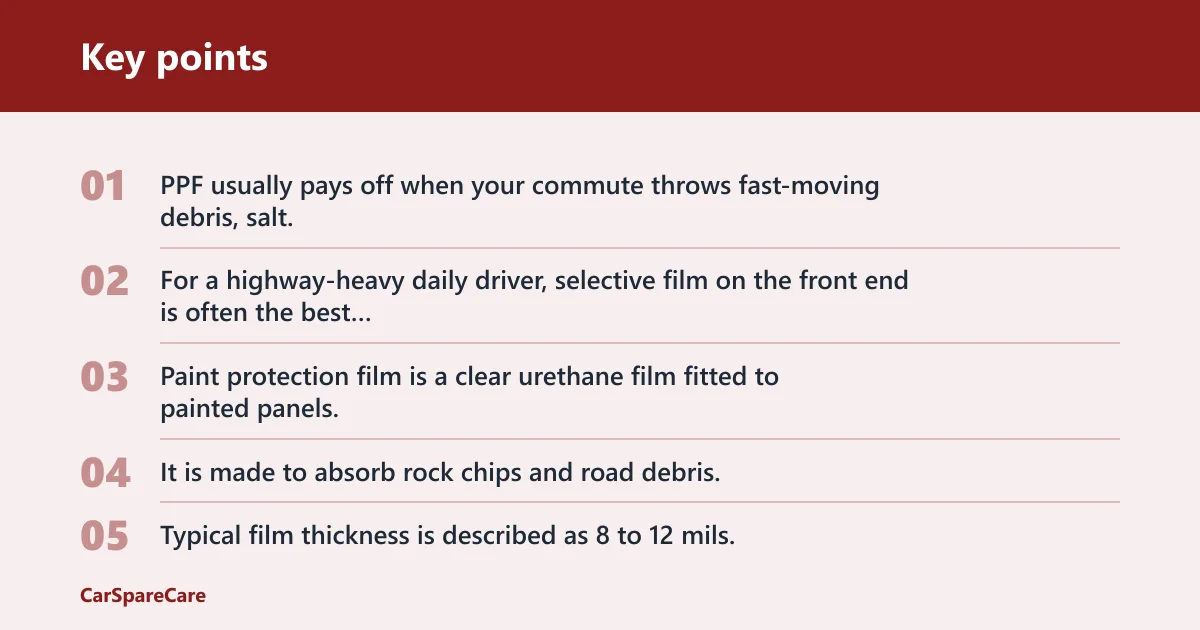 Key points: Verdict: when daily-driver PPF pays off