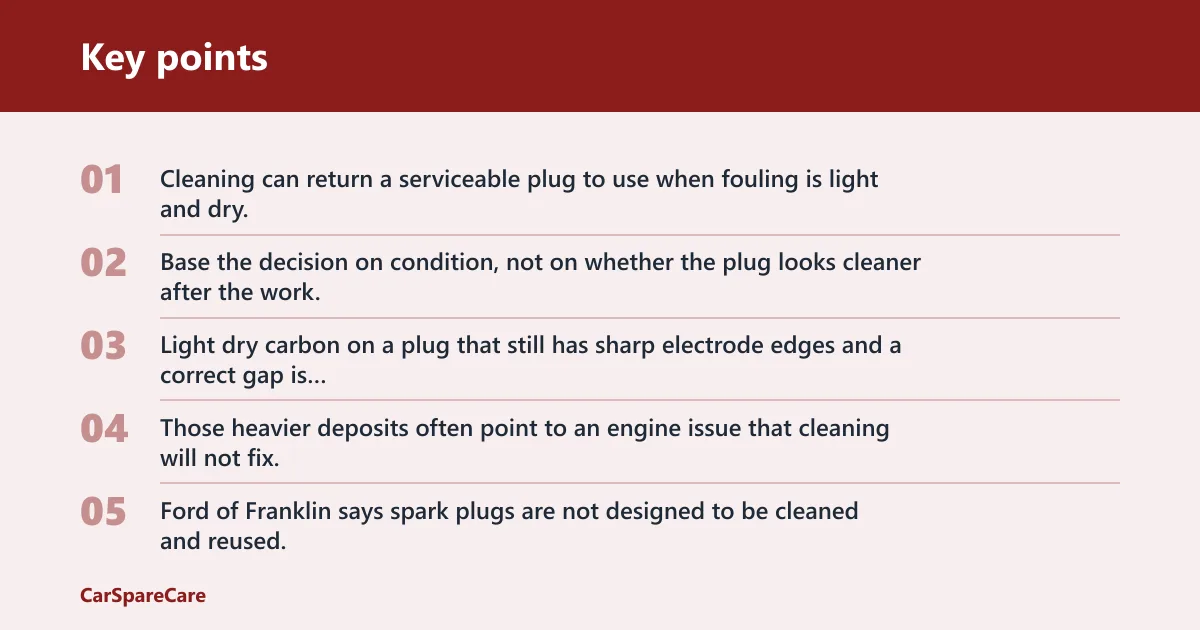 Key points: Can you reuse spark plugs after cleaning them?