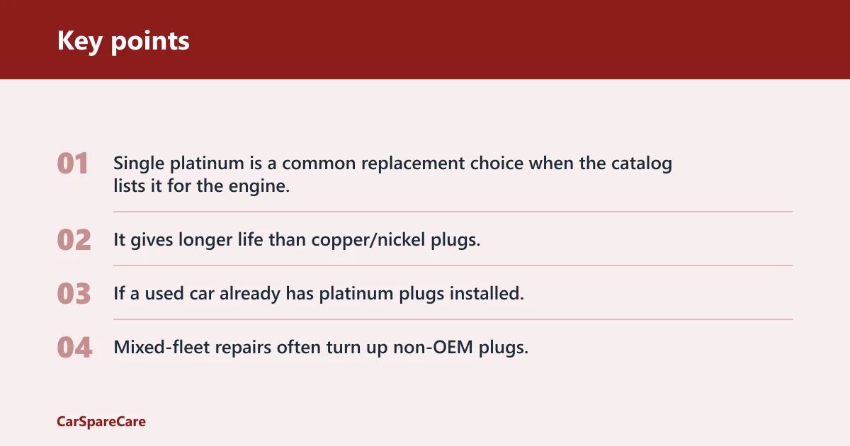 Key points: What is a single platinum spark plug?