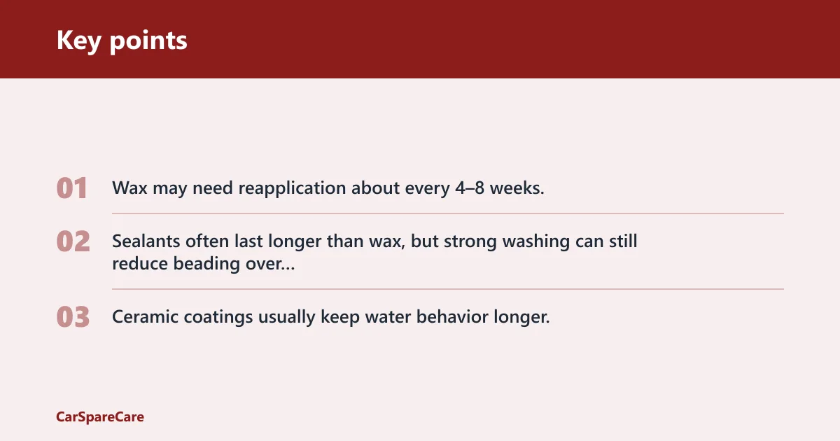Key points: Wax and sealant protection guide