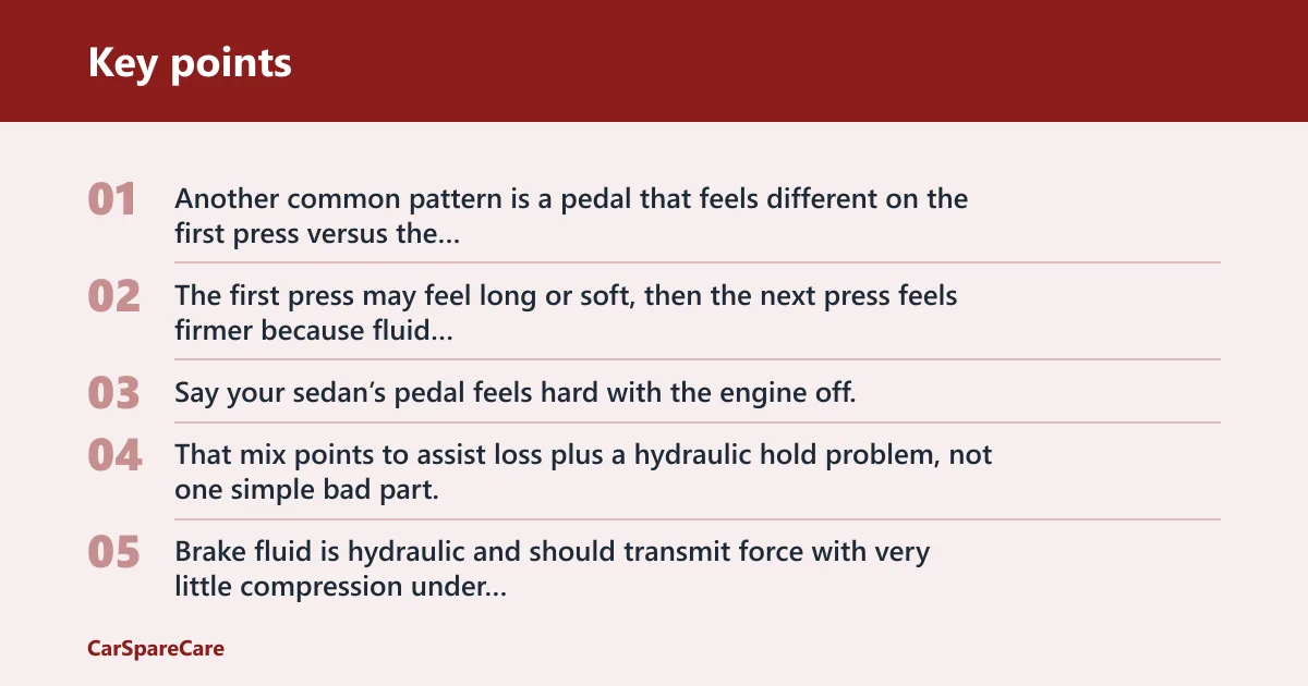 Key points: Why can the pedal feel both hard and spongy?