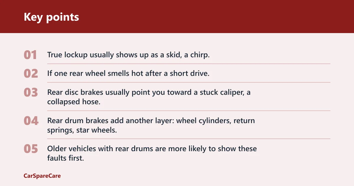 Key points: What rear-first lockup means