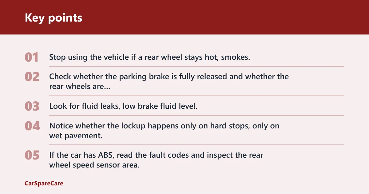 Key points: How do fluid, tires, and shocks affect rear lockup?