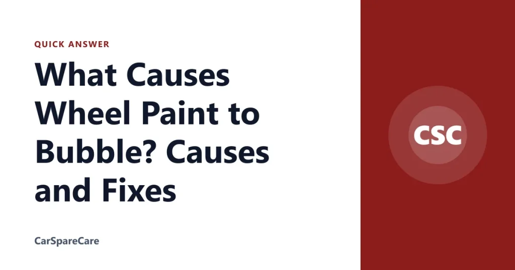 What Causes Wheel Paint to Bubble? Causes and Fixes