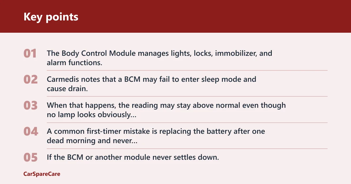 Key points: Why would a module keep drawing power?