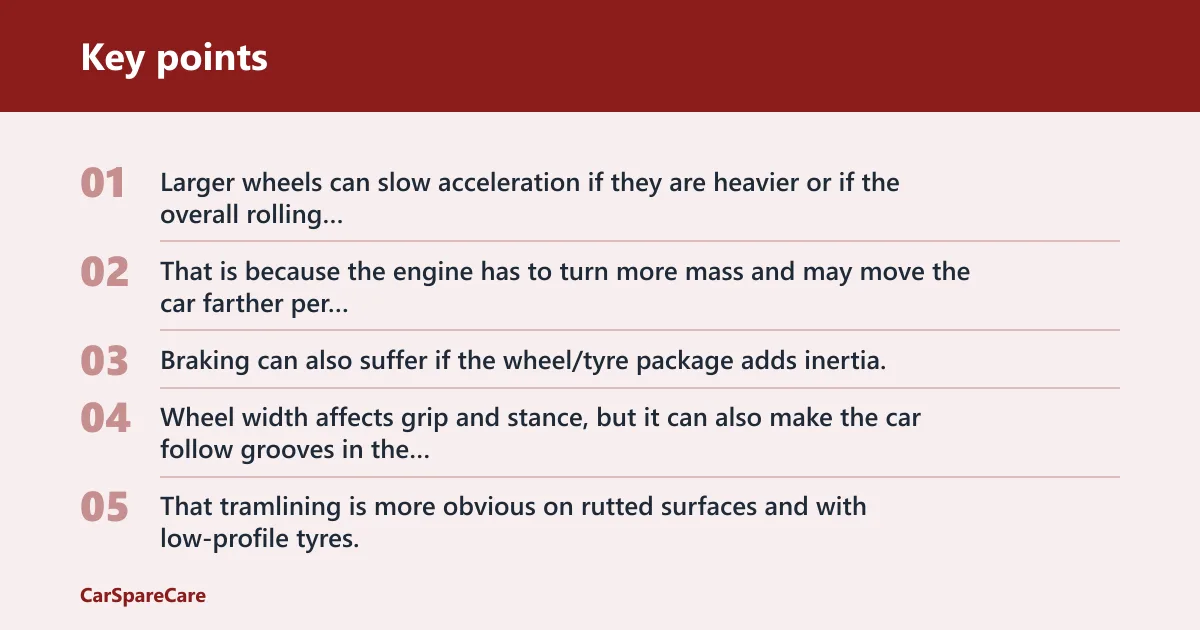 Key points: How does wheel size affect performance?